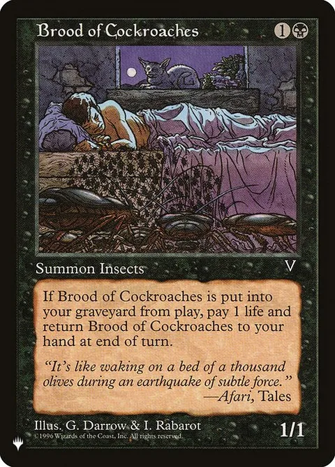 Brood of Cockroaches, card VIS-53 from The List