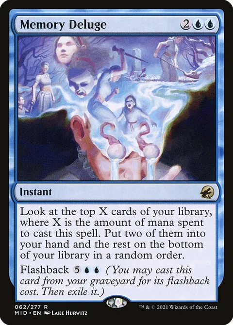 Memory Deluge, card 62 from Innistrad: Midnight Hunt