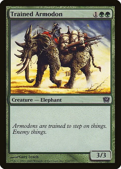 Trained Armodon, card 274★ from Ninth Edition