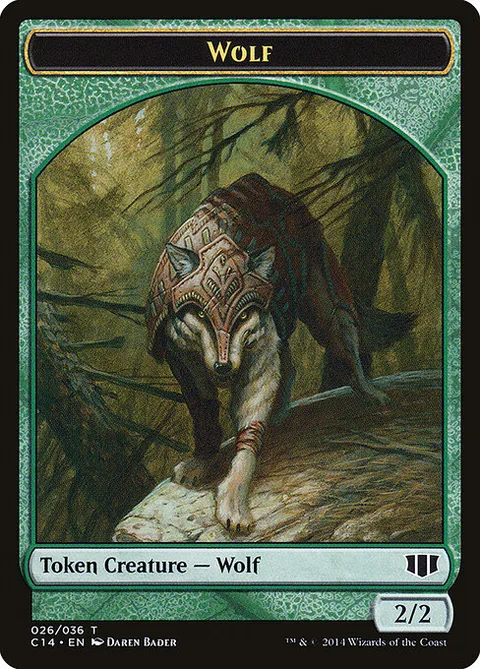 Wolf, carte 26 de Commander 2014 Tokens