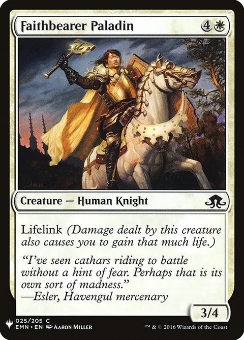 Faithbearer Paladin, card EMN-25 from The List