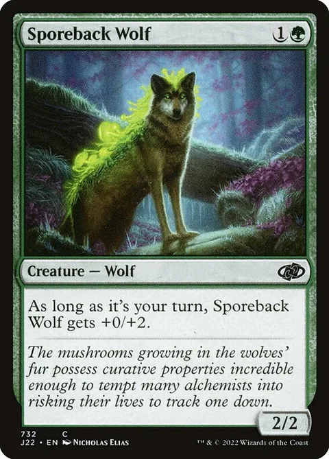 Sporeback Wolf, card 732 from Jumpstart 2022