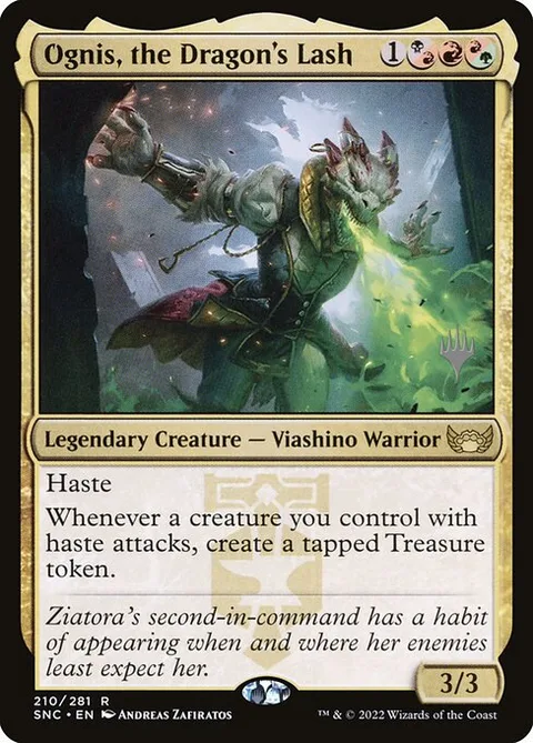 Ognis, the Dragon's Lash, carte 210p de Streets of New Capenna Promos