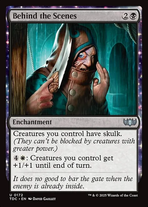 Behind the Scenes, card 172 from Tarkir: Dragonstorm Commander