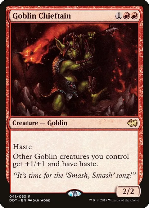 Goblin Chieftain, card 41 from Duel Decks: Merfolk vs. Goblins