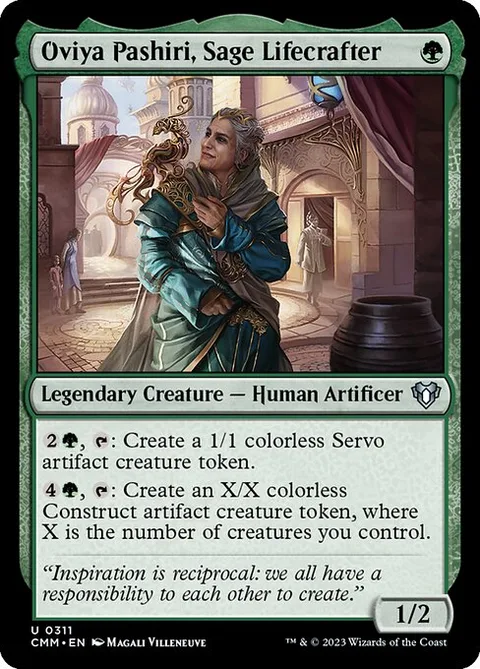 Oviya Pashiri, Sage Lifecrafter, carte 311 de Commander Masters