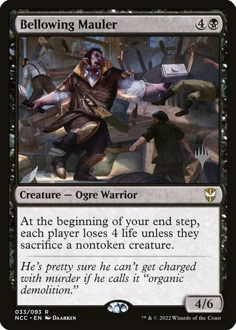 Bellowing Mauler, card 33p from New Capenna Commander Promos