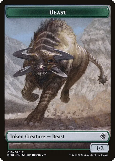 Beast, card 16 from Dominaria United Tokens