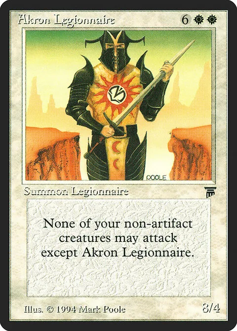 Akron Legionnaire, card 1 from Legends