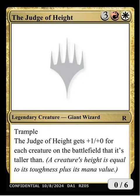 The Judge of Height, card RZ05f from Unknown Event