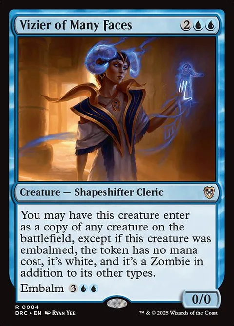 Vizier of Many Faces, card 84 from Aetherdrift Commander