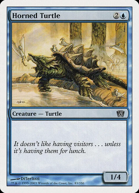Horned Turtle, card 83 from Eighth Edition