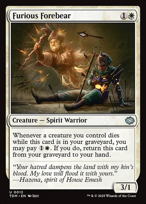 Furious Forebear, carte 13 de Tarkir: Dragonstorm