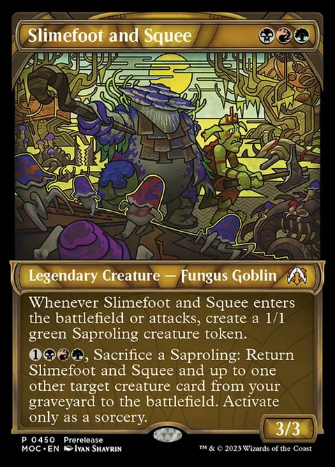 Slimefoot and Squee, card 450 from March of the Machine Commander