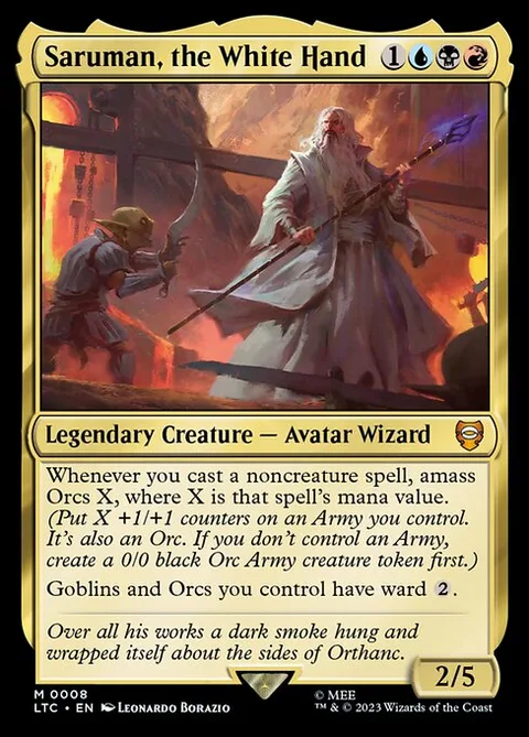 Saruman, the White Hand, card 8 from Tales of Middle-earth Commander