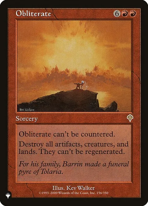 Obliterate, carte INV-156 de The List