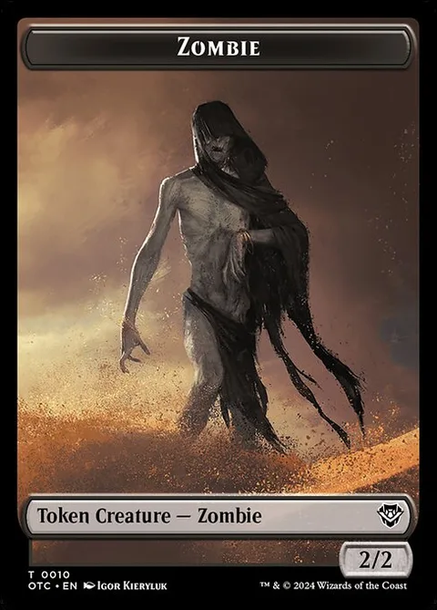 Zombie, carte 10 de Outlaws of Thunder Junction Commander Tokens