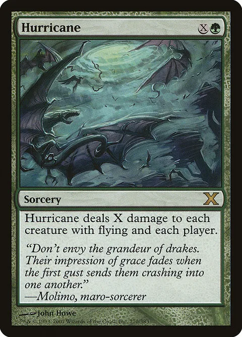 Hurricane, card 270 from Tenth Edition