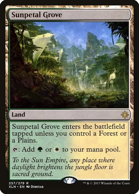 Sunpetal Grove, card 257 from Ixalan
