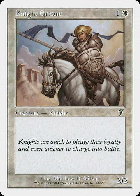 Knight Errant, card 24 from Seventh Edition
