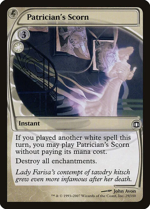 Patrician's Scorn, card 29 from Future Sight