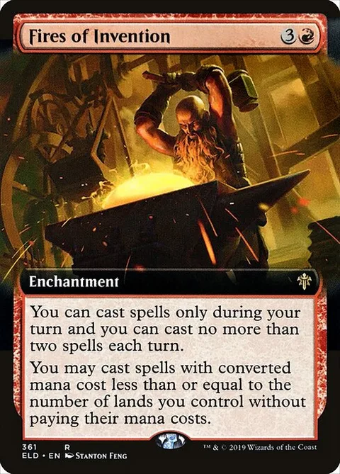 Fires of Invention, card 361 from Throne of Eldraine