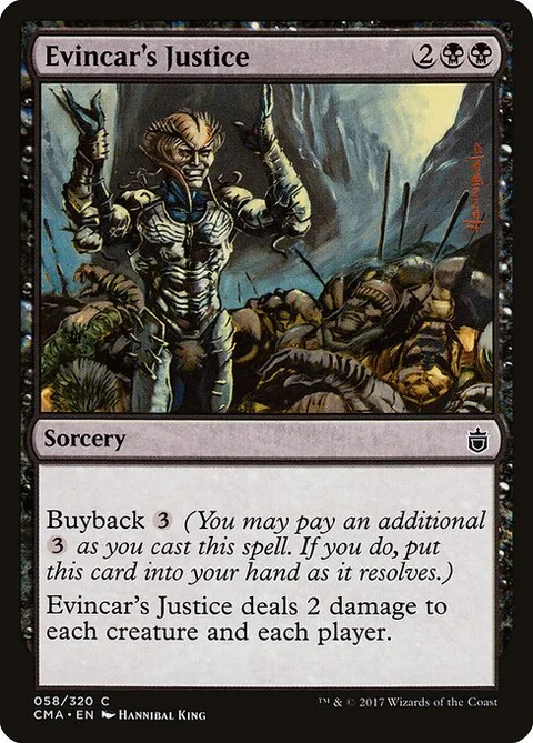 Evincar's Justice, carte 58 de Commander Anthology