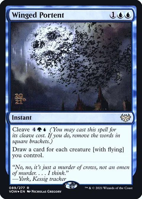 Winged Portent, card 89s from Innistrad: Crimson Vow Promos