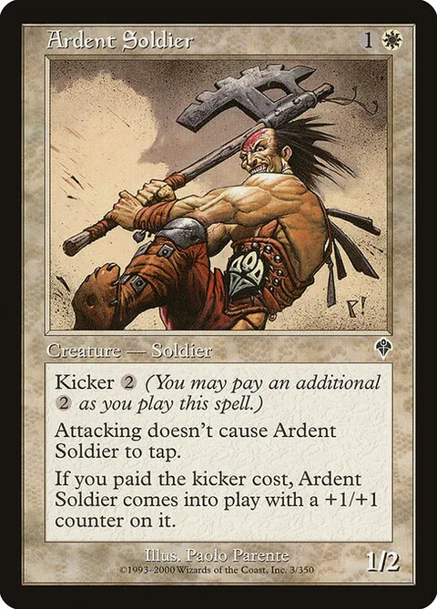 Ardent Soldier, card 3 from Invasion