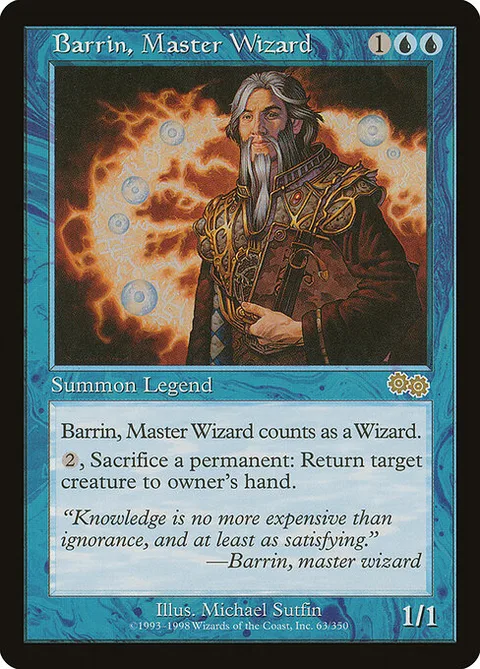 Barrin, Master Wizard, card 63 from Urza's Saga