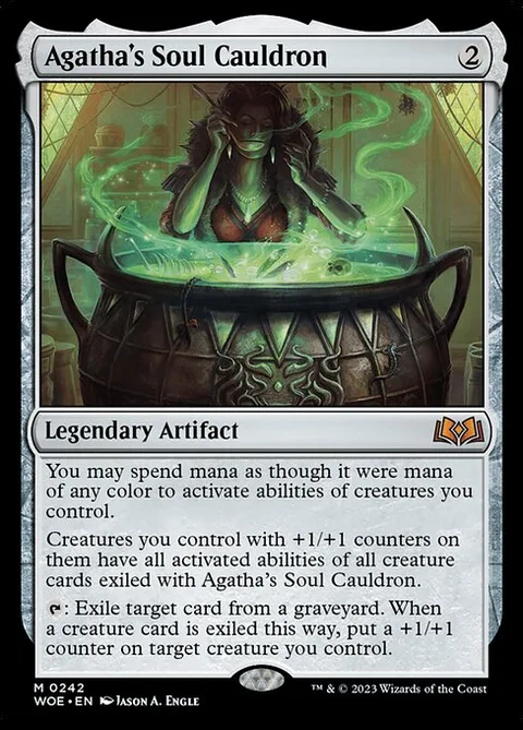 Agatha's Soul Cauldron, card 242 from Wilds of Eldraine