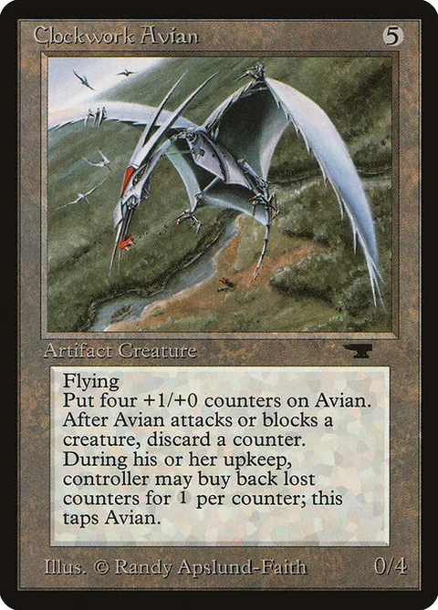 Clockwork Avian, card 45 from Antiquities