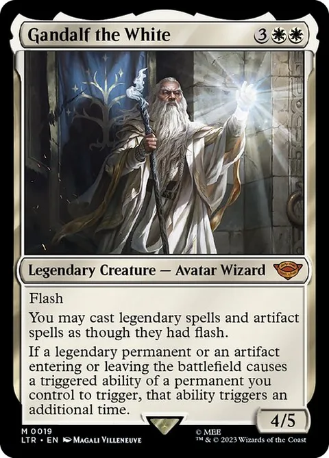 Gandalf the White, card 19 from The Lord of the Rings: Tales of Middle-earth