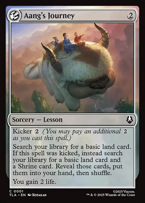 Aang's Journey, card 1 from Avatar: The Last Airbender