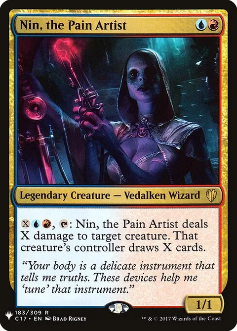 Nin, the Pain Artist, card C17-183 from The List