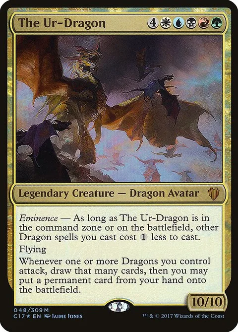The Ur-Dragon, card 48 from Commander 2017 Oversized