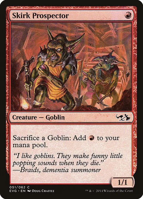 Skirk Prospector, card 51 from Duel Decks Anthology: Elves vs. Goblins