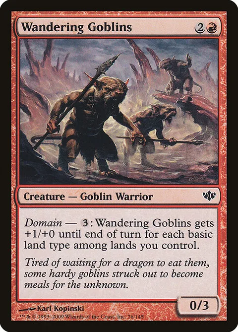 Wandering Goblins, card 76 from Conflux