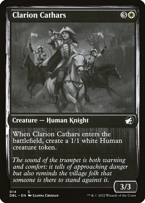 Clarion Cathars, card 14 from Innistrad: Double Feature