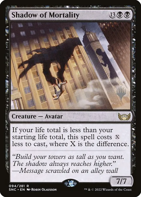 Shadow of Mortality, card 94p from Streets of New Capenna Promos
