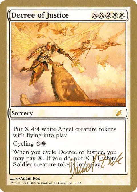 Decree of Justice, card dz8 from World Championship Decks 2003
