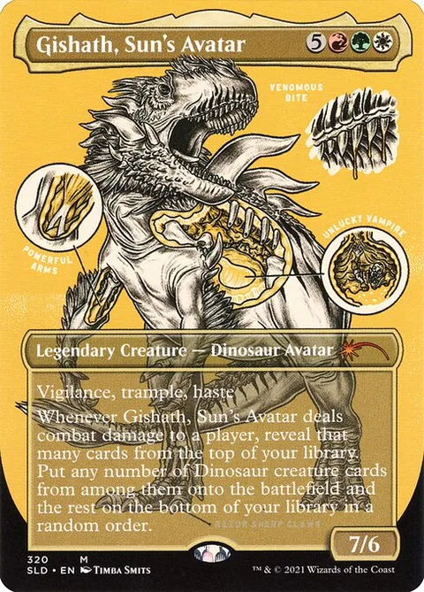 Gishath, Sun's Avatar, card 320 from Secret Lair Drop