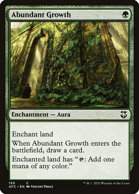 Abundant Growth, card 150 from Forgotten Realms Commander