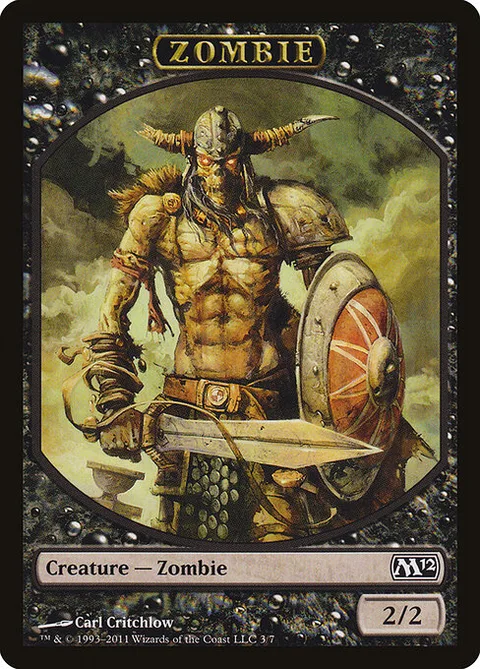 Zombie, card 3 from Magic 2012 Tokens