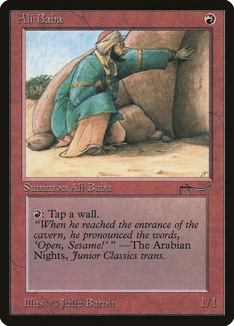 Ali Baba, card 35 from Arabian Nights