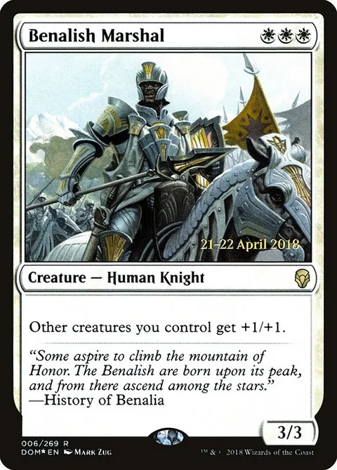Benalish Marshal, carte 6s de Dominaria Promos