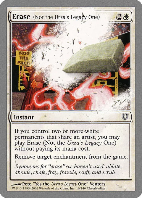 Erase (Not the Urza's Legacy One), card 10 from Unhinged