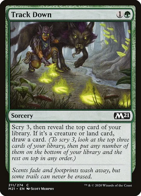 Track Down, card 211 from Core Set 2021