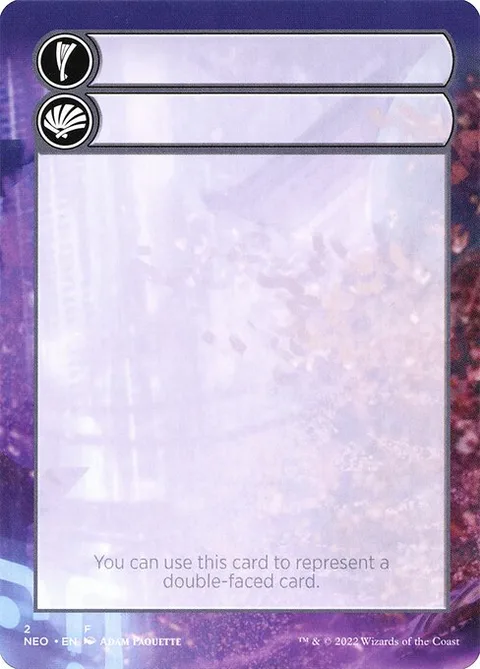 Double-Faced Substitute Card, card 2 from Kamigawa: Neon Dynasty Substitute Cards