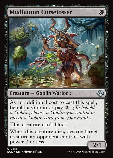 Mudbutton Cursetosser, carte 112 de Lorwyn Eclipsed